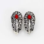 серебряные серьги с полудрагоценными камнями 57096308
